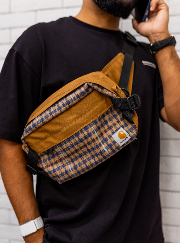 Brown & Black Check Carhartt Highbury Hip Bag