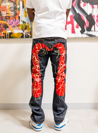 Evisu Hand-Painted Jeans