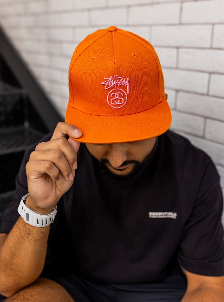 Stussy Baseball Cap In Orange